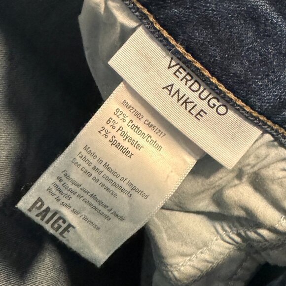 Paige Verdugo Ankle Denim - Size 32 - Picture 4 of 4